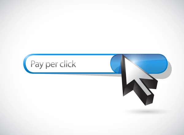 Pay-per-click kutatás büfé ábra tervező — Stock Fotó