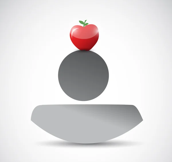 Avatar med apple illustration design — Stockfoto