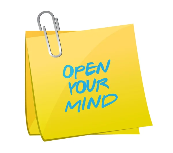 Open your mind post message illustration design — Stock Photo, Image