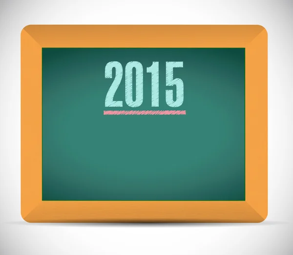 2015 geschreven op een schoolbord. afbeelding ontwerp — Stockfoto