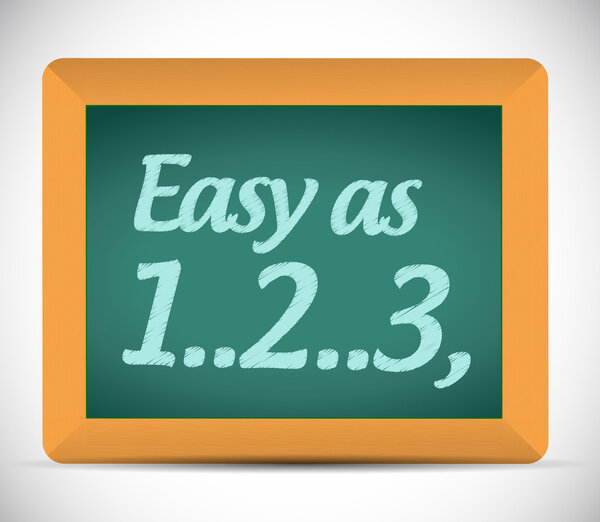 легко, как 1, 2, 3 написано на доске объявлений
.