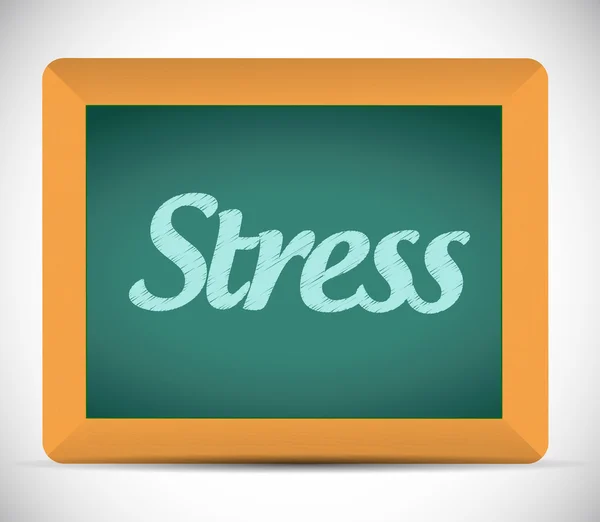 Palavra estresse escrito em um quadro. Ilustração — Fotografia de Stock