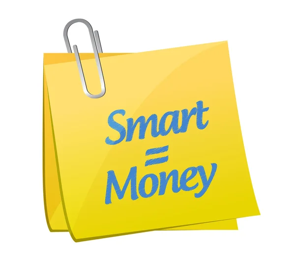 Smart equals money post message — Stock Photo, Image