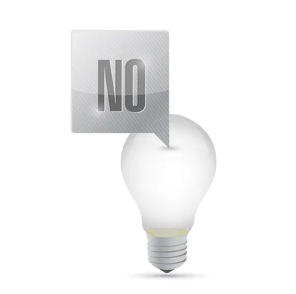 Není dobrý nápad žárovka. ilustrace design — Stock fotografie
