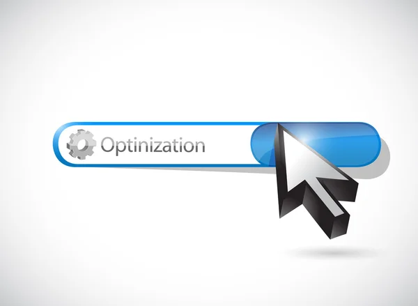 Optimization gear search bar. illustration design — Stock Photo, Image