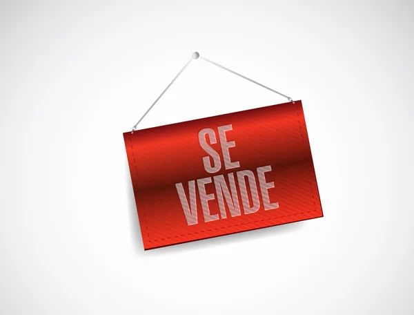 На продажу испанский висячий знак. иллюстрация — стоковое фото
