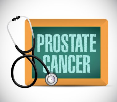Prostat kanseri blackboard illüstrasyon işareti