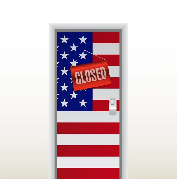 Door to the us closed. illustration design — Stock Photo, Image