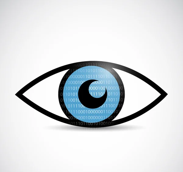 Binary eye illustration design — Stock Photo, Image