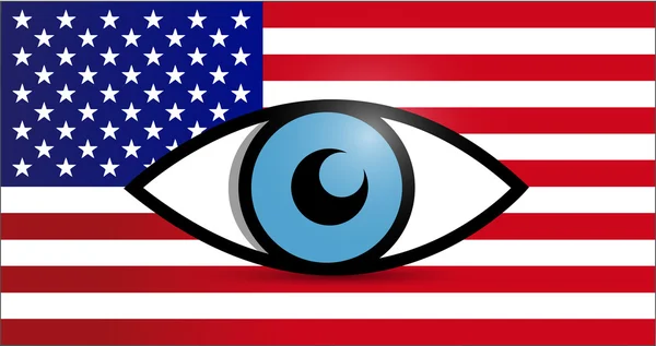 USA under övervakning illustration och design — Stockfoto