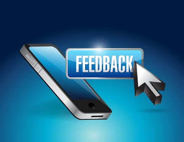 Telefon och feedback knappen illustration — Stockfoto