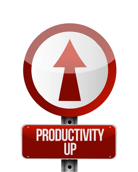 Productivity up sign illustration design — Stock Photo, Image