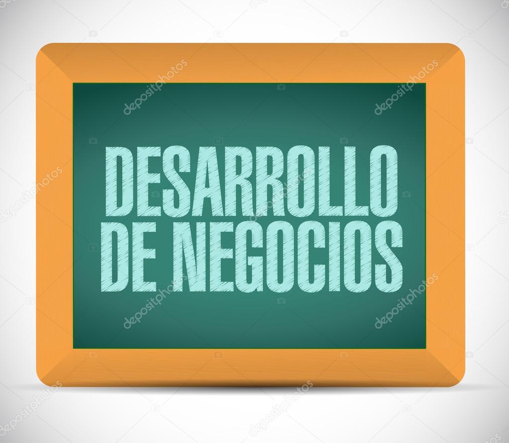 business development in spanish sign. illustration
