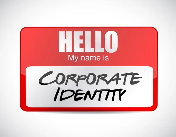 Identidade corporativa nome tag ilustração design — Fotografia de Stock