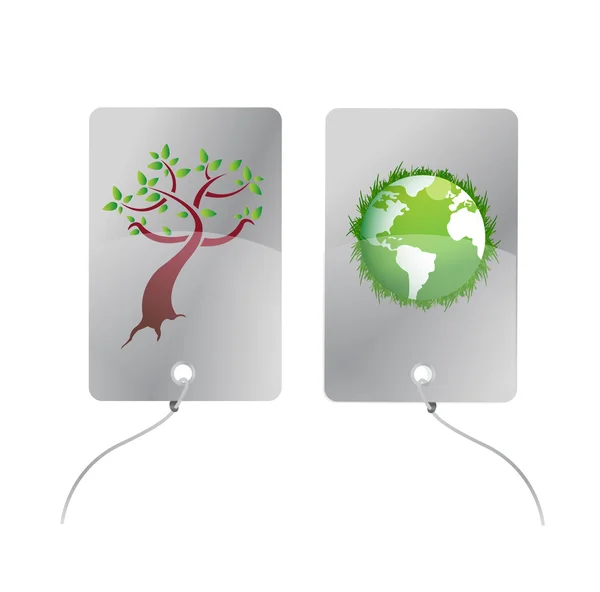 Eco tags diseño de ilustración — Foto de Stock