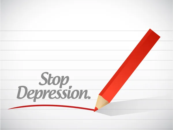 Stoppa depressionen meddelande illustration design — Stockfoto