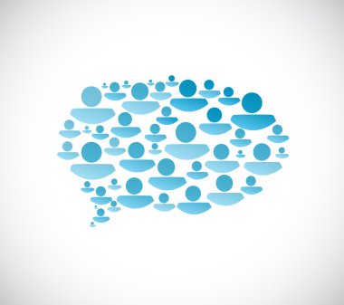 insanlar iletişim bulut konsept illüstrasyon
