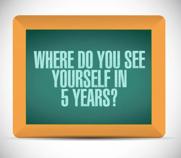 Where do you see yourself message illustration — Stock Photo, Image