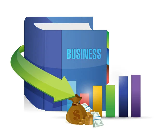 Business book and graph illustration design — Stock Photo, Image