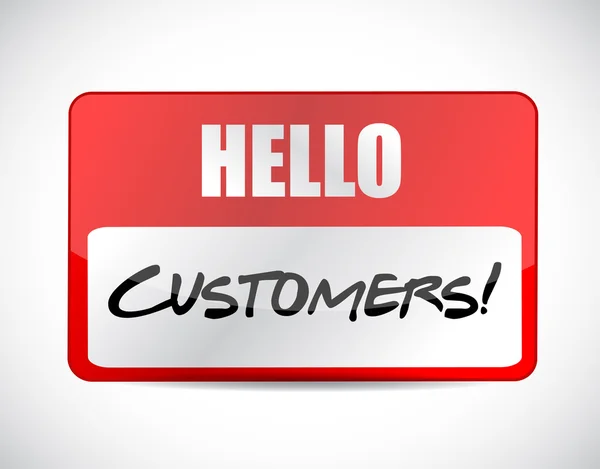 Hello customers tags design — стоковое фото