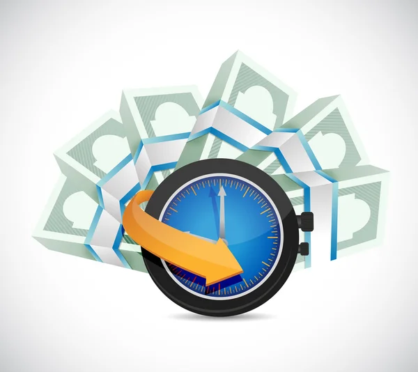 Time is money concept illustration design — Stock Photo, Image