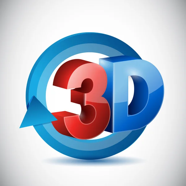 3D-s ciklust jel tervez ábra — Stock Fotó