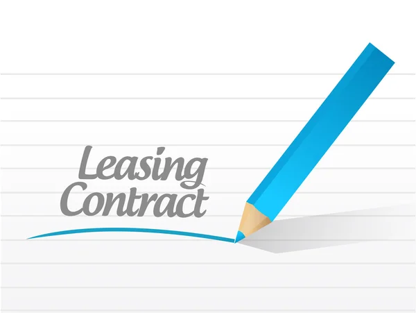 Leasing contrato mensagem ilustração design — Fotografia de Stock