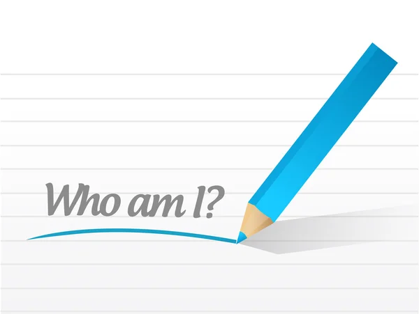 Who am I message illustration design — Stock Photo, Image