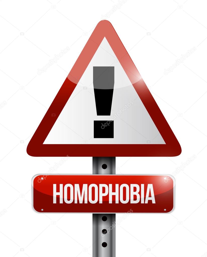 homophobia warning sign illustration design