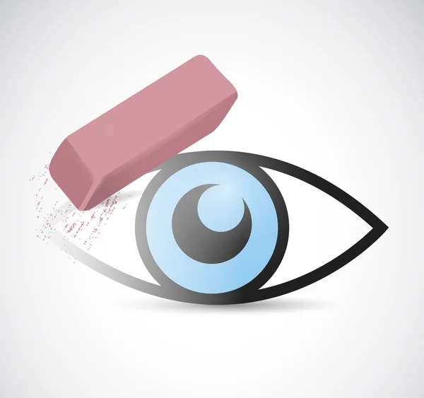 Eye being erase illustration design — Stock Photo, Image