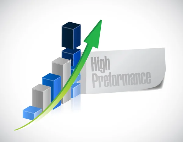 Gráfico de negócios. ilustração de alto desempenho — Fotografia de Stock