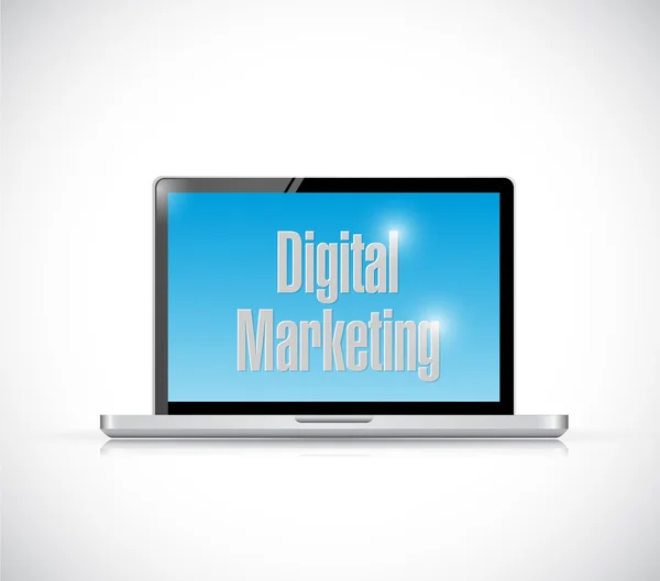 Design de ilustração de marketing digital de computador — Fotografia de Stock