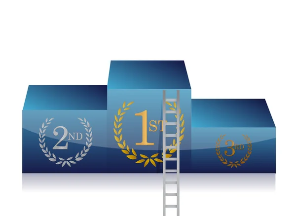 Ladder to first place in podium. concept — Stock Photo, Image