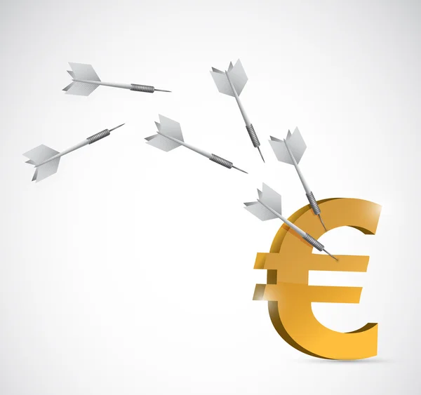 Doel euro valuta afbeelding ontwerp — Stockfoto