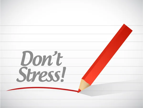 Dont stress message illustration design — Stock Photo, Image