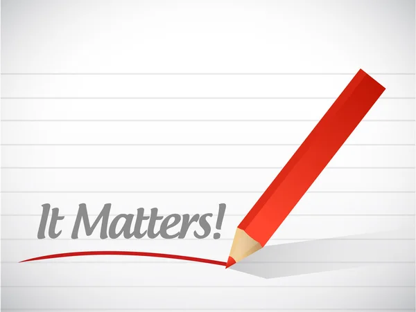 It matters message illustration design — Stock Photo, Image