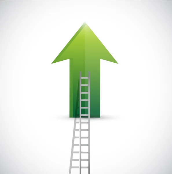 Omhoog pijl en ladder afbeelding ontwerp — Stockfoto