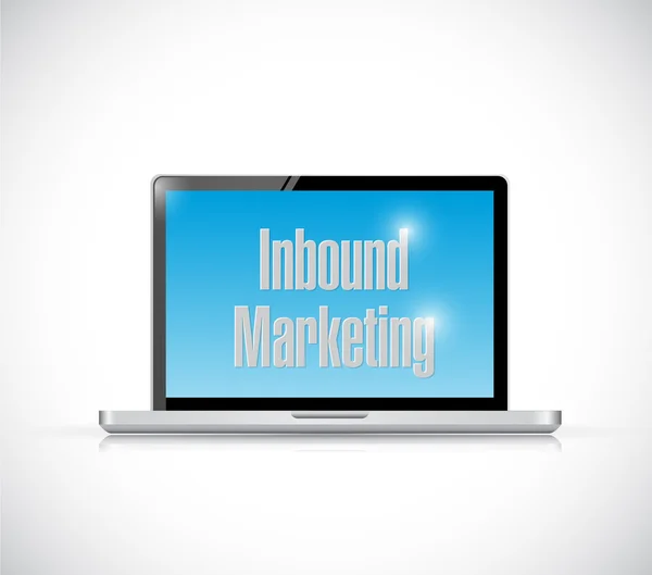Inbound marketing laptop illustration design — Stock Photo, Image