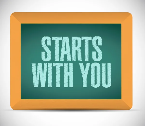 Starts with you message illustration design — Stock Photo, Image