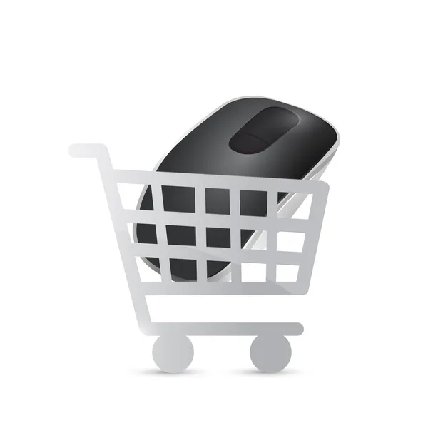 Shopping cart mouse illustration design — Stock Photo, Image