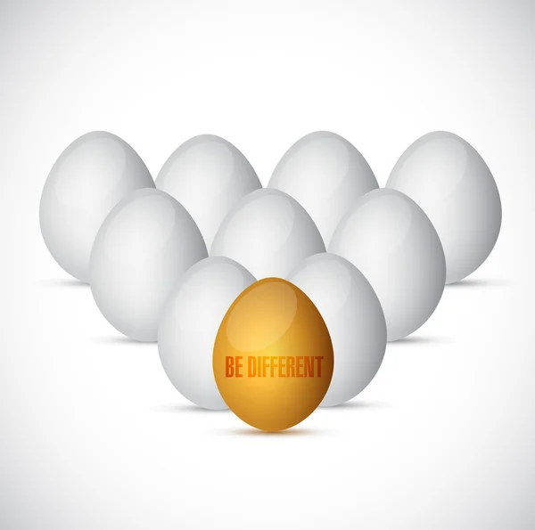 Be different. eggs illustration design — Stock Photo, Image