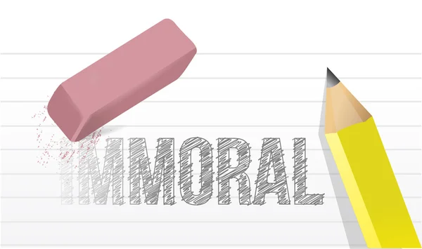 Diseño inmoral a la ilustración moral — Foto de Stock