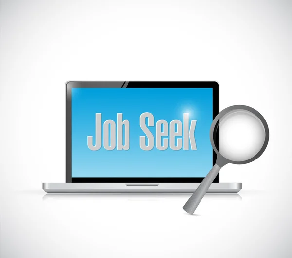 Online job seek illustration design — Stock Photo, Image