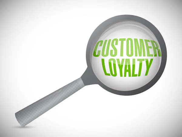 Лояльність клієнтів під оглядом дизайн ілюстрації — стокове фото
