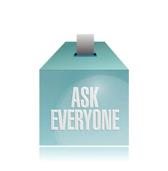 Ask everyone ballot illustration design — Stock Photo, Image