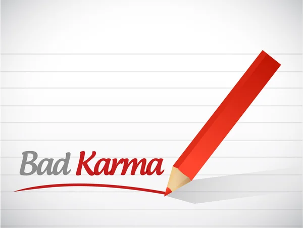 Bad karma message illustration design — Stock Photo, Image