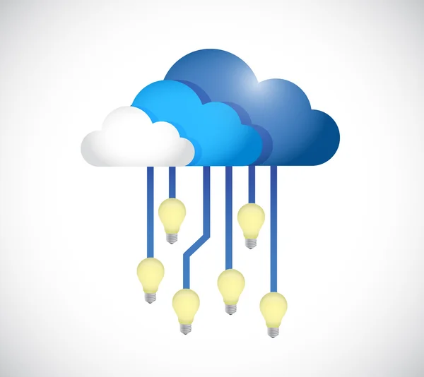 Cloud computing ideias conceito ilustração — Fotografia de Stock