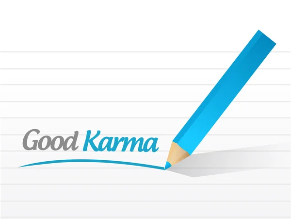 Bom karma mensagem ilustração design — Fotografia de Stock