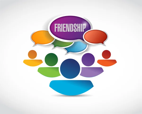 Vänskap kommunikationsdesign illustration — Stockfoto