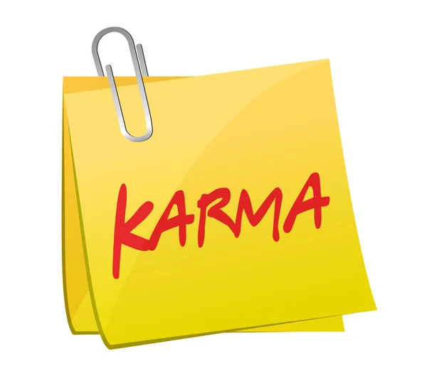 Karma meddelande post illustration design — Stockfoto